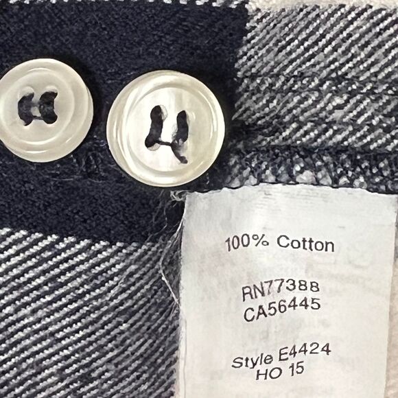 J.Crew Sz XS Buffalo Check Half-Zip Shacket Flannel Shirt Jacket Navy & White - Picture 8 of 11